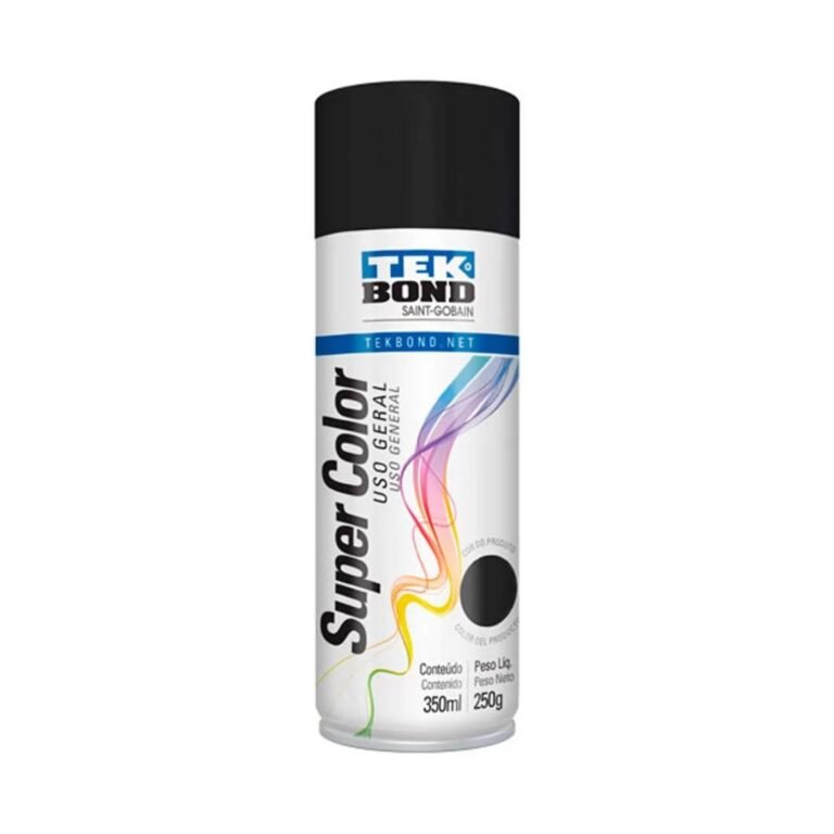 Tinta Spray Aerossol Preto Fosco Uso Geral 350 ML 250G TekBond